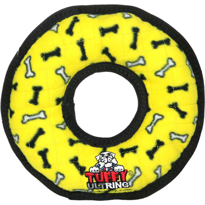 Tuffy Dog Toys Yellow Jr. Ring, Dog Toy