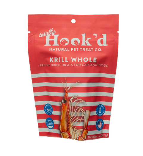 Totally Hook'd Freeze-Dried Krill Treats for Dogs & Cats Totally Hook'd Freeze-Dried Krill Treats for Dogs & Cats