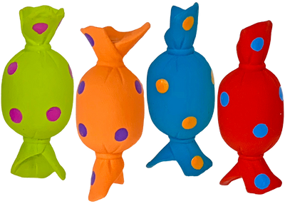 Multipet Latex Candy With Squeaker, Assorted, Dog Toy