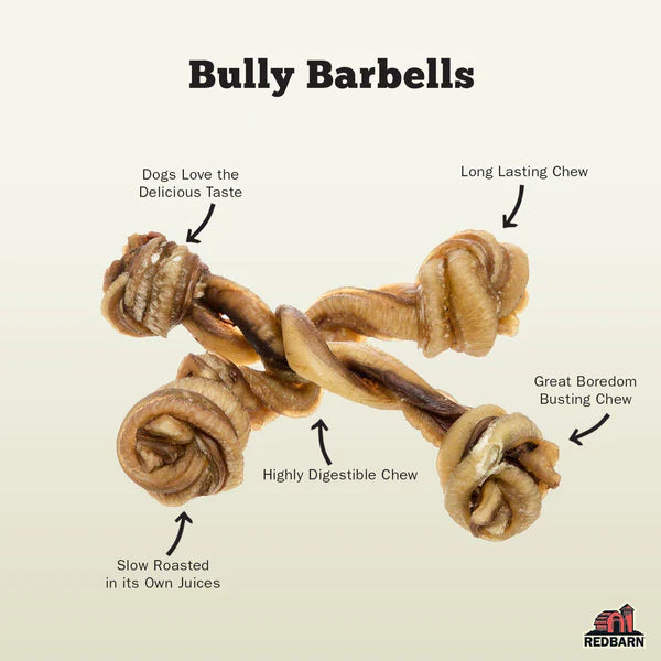 Redbarn Bully Barbell 6-Inch, Dog Chew