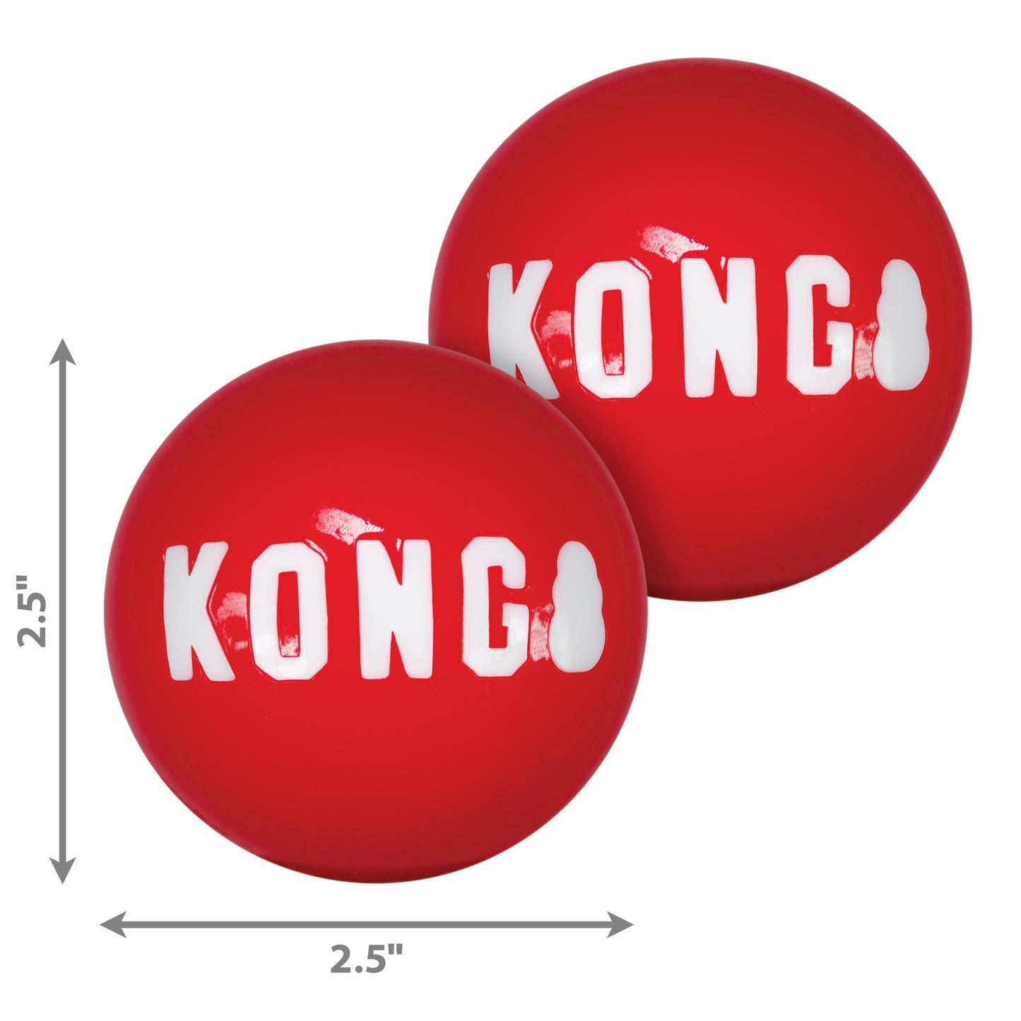 Kong Signature Balls 2-Pack, Dog Toy, Medium