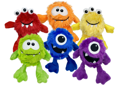 Multipet Plush Monsters Mini 5-Inch, Assorted, Dog Toy