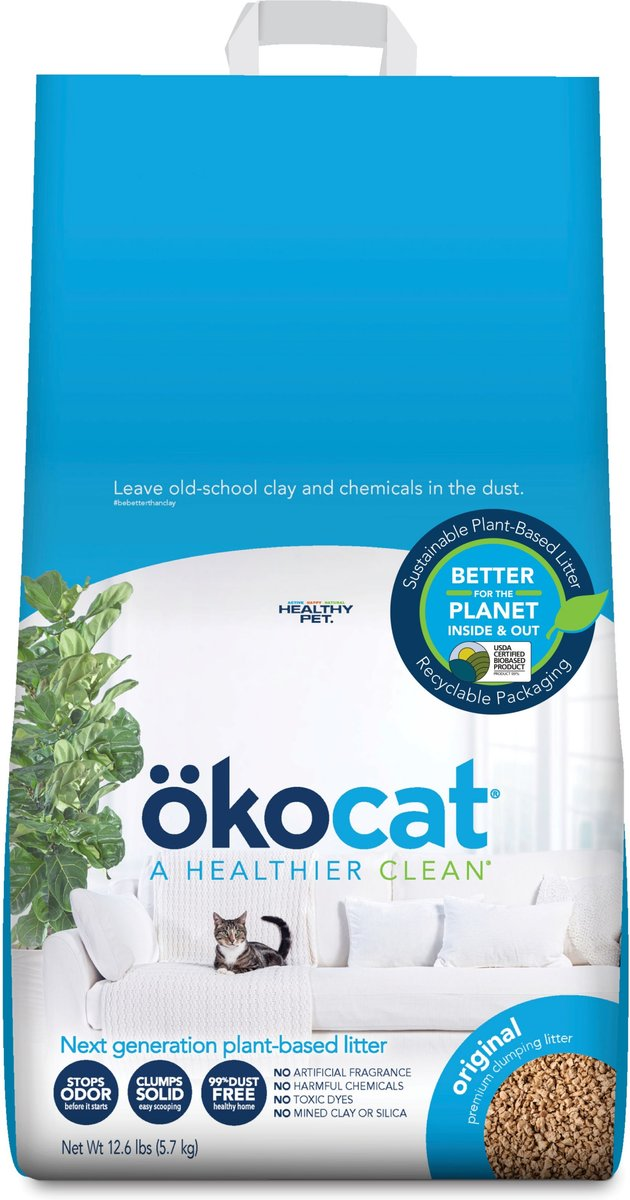 Okocat Original Premium Clumping Wood 12.6 lb Cat Litter