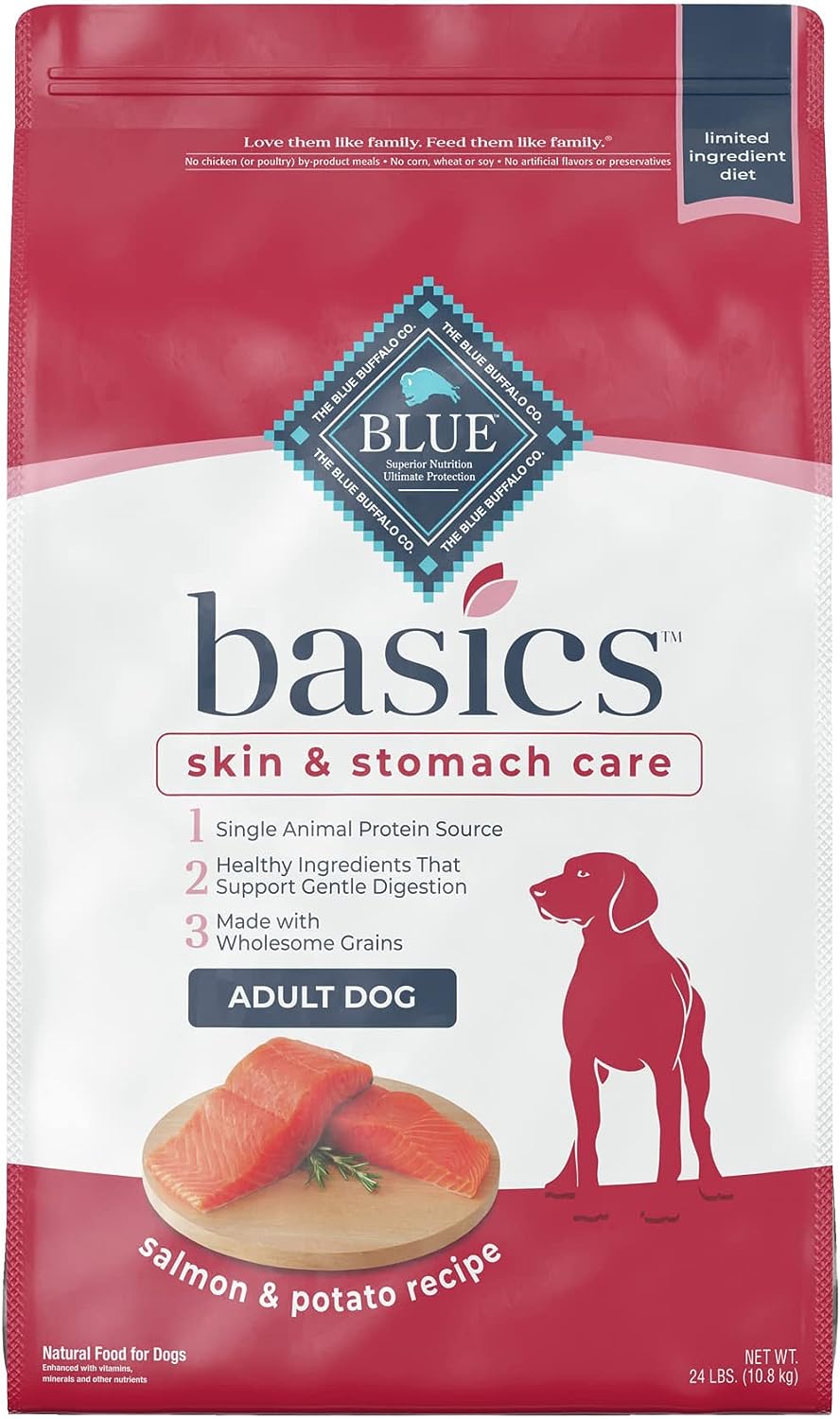 Blue Buffalo Basics Grain-Free Skin & Stomach Care, Salmon & Potato Recipe, Dry Dog Food
