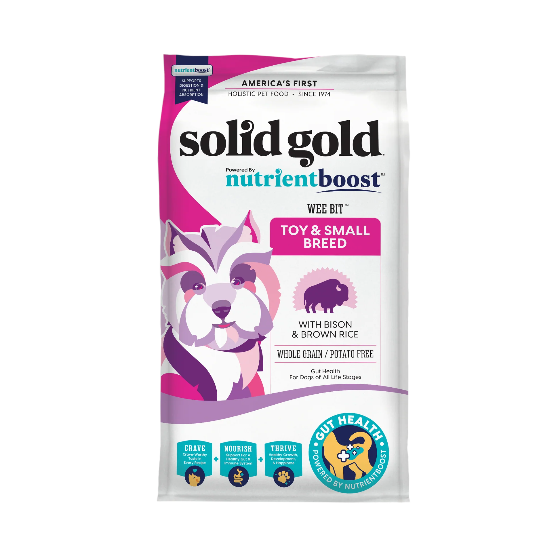 Solid Gold Nutrient Boost Wee Bit, Bison Recipe, Dry Dog Food