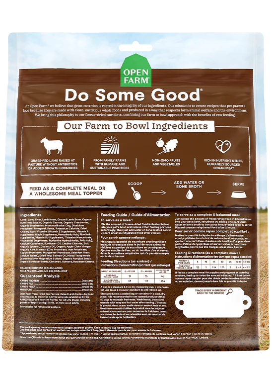 Open Farm Pasture-Raised Lamb, Freeze-Dried Raw Dog Food
