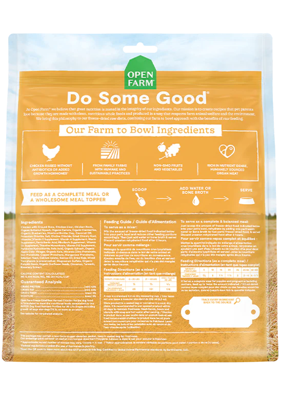 Open Farm Harvest Chicken, Freeze-Dried Raw Dog Food