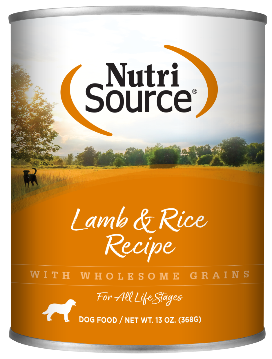 NutriSource® Lamb & Rice Formula wet dog food 12.3oz, case of 12 for healthy dogs