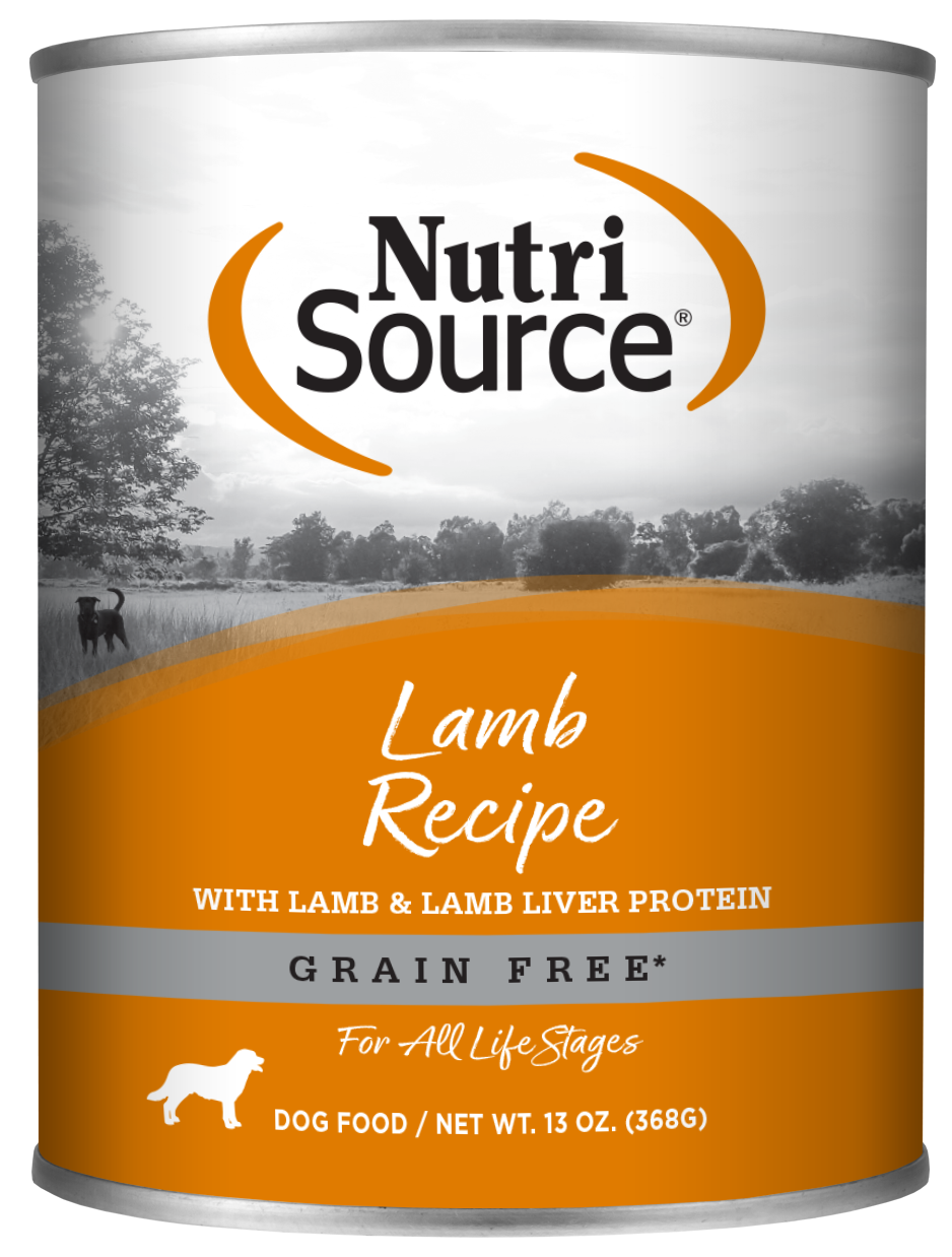 NutriSource® Lamb Formula Grain Free, Wet Dog Food, 12.3oz Case of 12