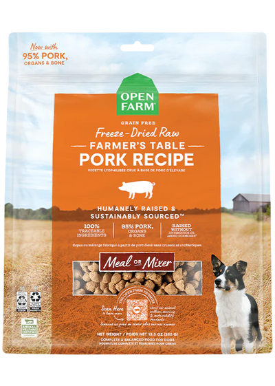 Open Farm Farmer's Table Pork, Freeze-Dried Raw Dog Food