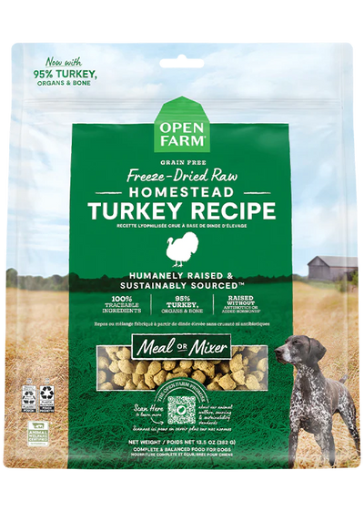 Open Farm Homestead Turkey, Freeze-Dried Raw Dog Food
