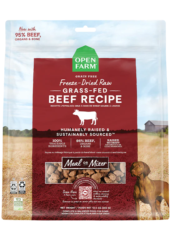 Open Farm Grass-Fed Beef, Freeze-Dried Raw Dog Food