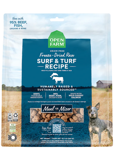 Open Farm Surf and Turf, Freeze-Dried Raw Dog Food