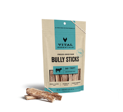 Vital Essentials Freeze-Dried Raw Bully Sticks 1.4-oz, Dog Treat