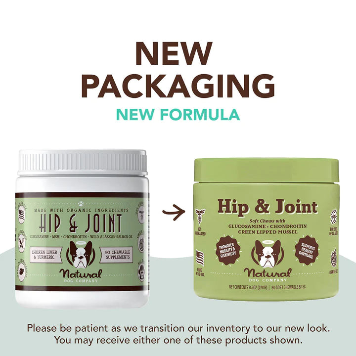 Natural Dog Company Hip And Joint Dog Supplement, 90-count