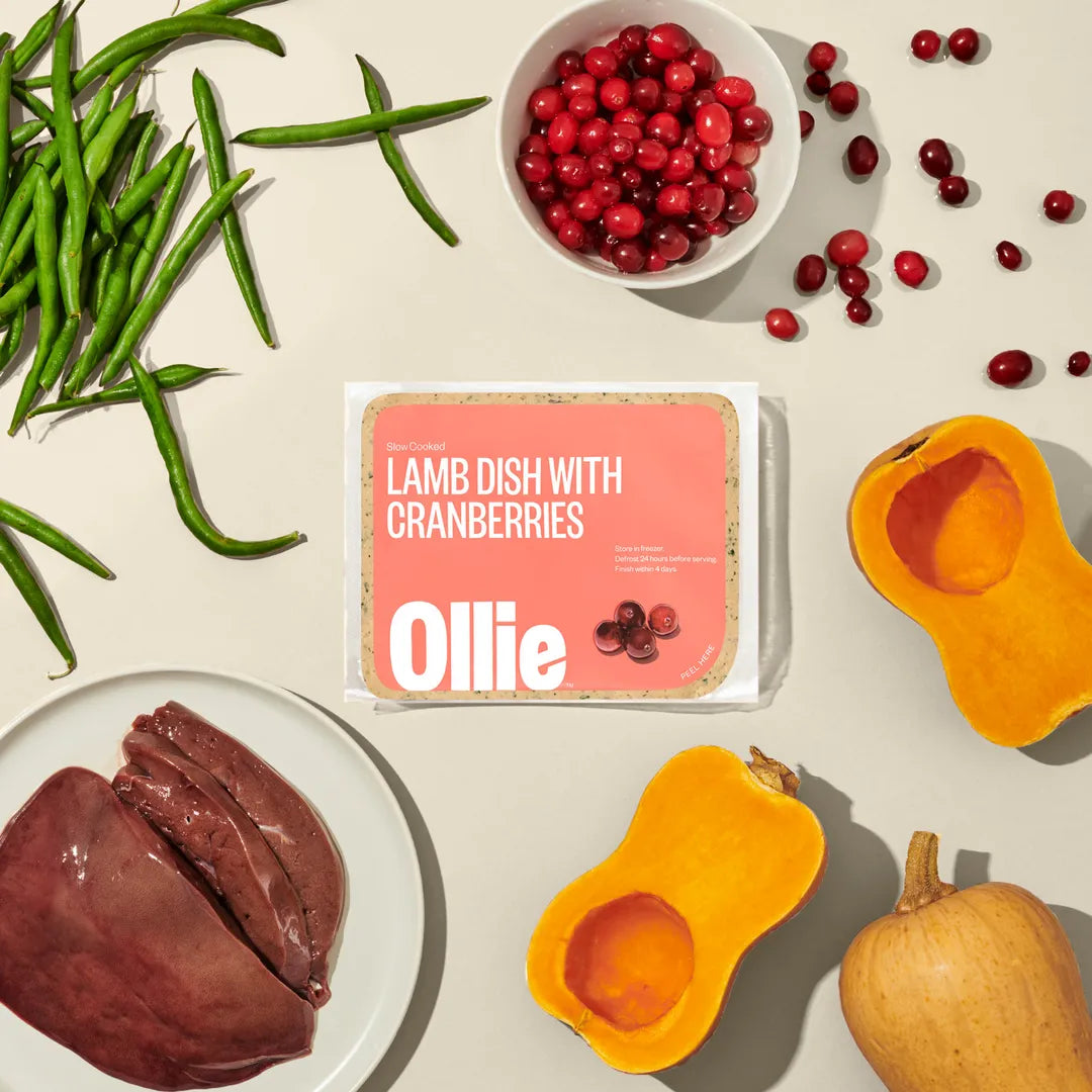 Ollie Fresh Lamb Dog Food With Cranberries, Frozen Gently Cooked Dog Food