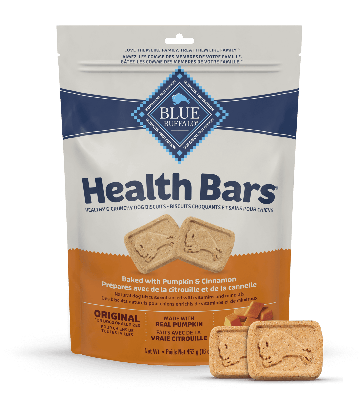 Blue Buffalo Health Bars Biscuits, Pumpkin And Cinnamon Recipe 16-oz, Dog Treat
