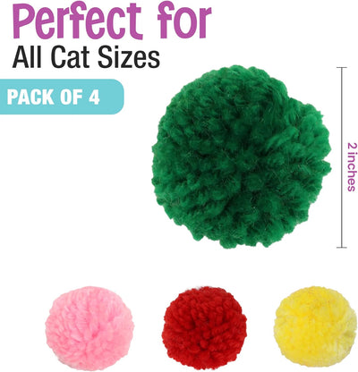 Spot Wool Pom Poms With Catnip, Cat Toy