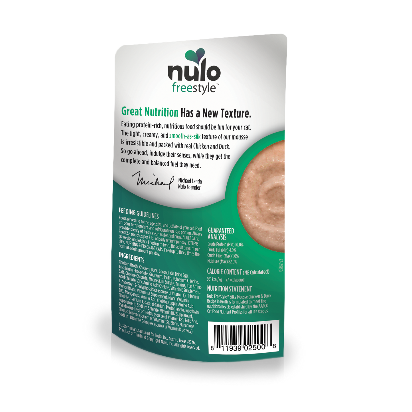 Nulo Freestyle Silky Mousse Chicken & Duck Recipe 2.8-oz, Wet Cat Food