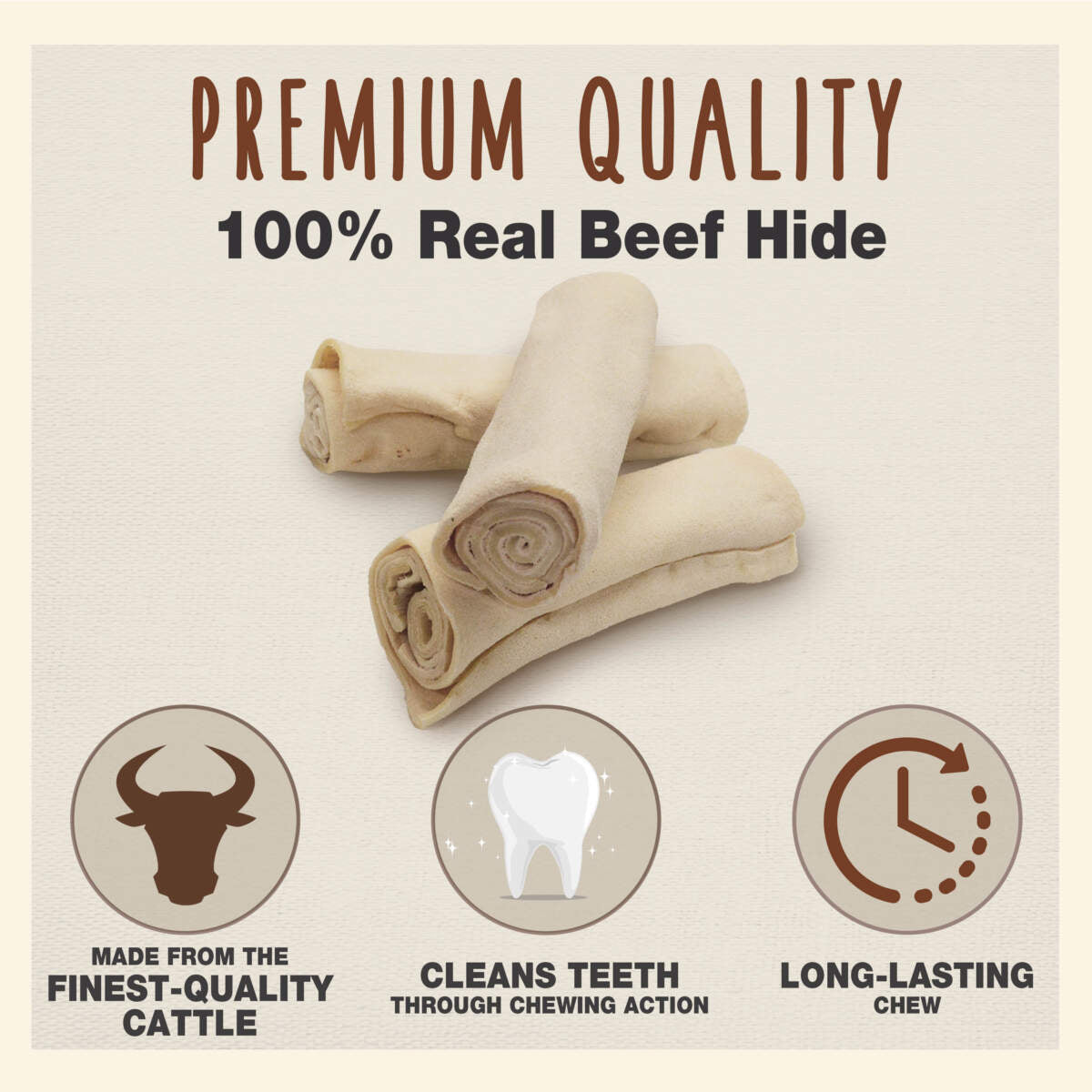 Cadet Premium Grade Beef Hide Curls 1-lb, Dog Chew