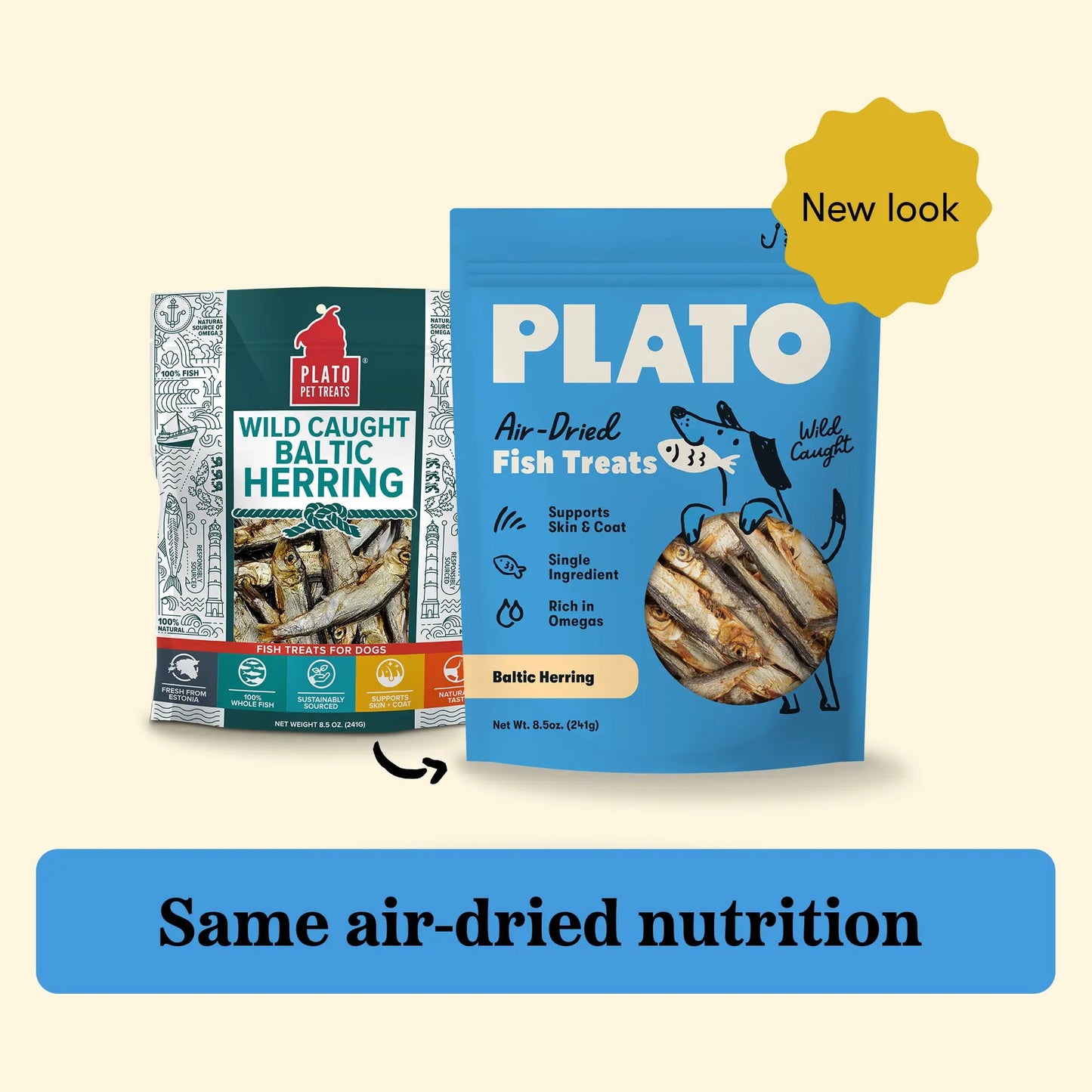 Plato Wild Caught Baltic Herring, Dog Treat