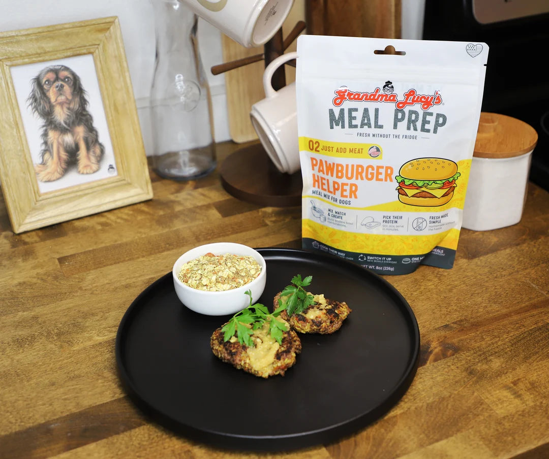 Grandma Lucy's Meal Prep Pawburger Helper, Freeze-Dried Dog Food, 8-oz Bag