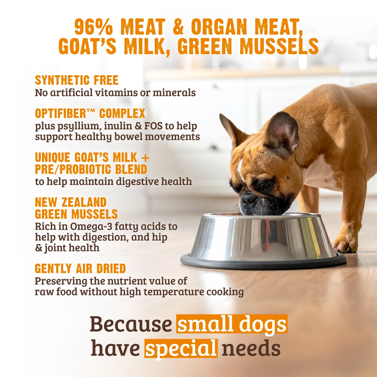 Rawz Air Dried "Just For My Small Dog" Beef Recipe, Dry Dog Food, 1-lb Bag