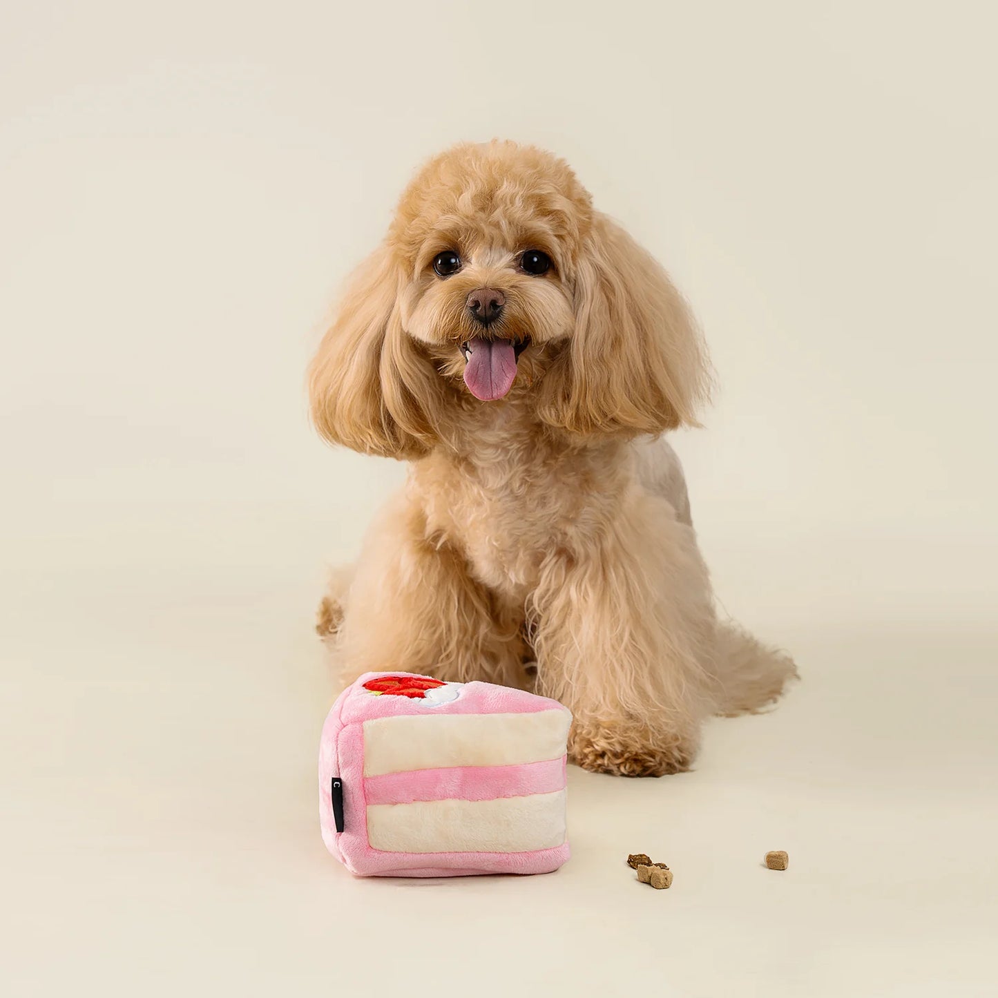 Chewffon Strawberry Cake Interactive Snuffle, Dog Toy