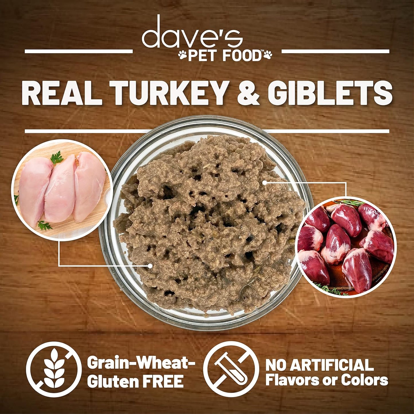 Dave's Pet Food Naturally Healthy Turkey & Giblets Paté Dinner, Wet Cat Food