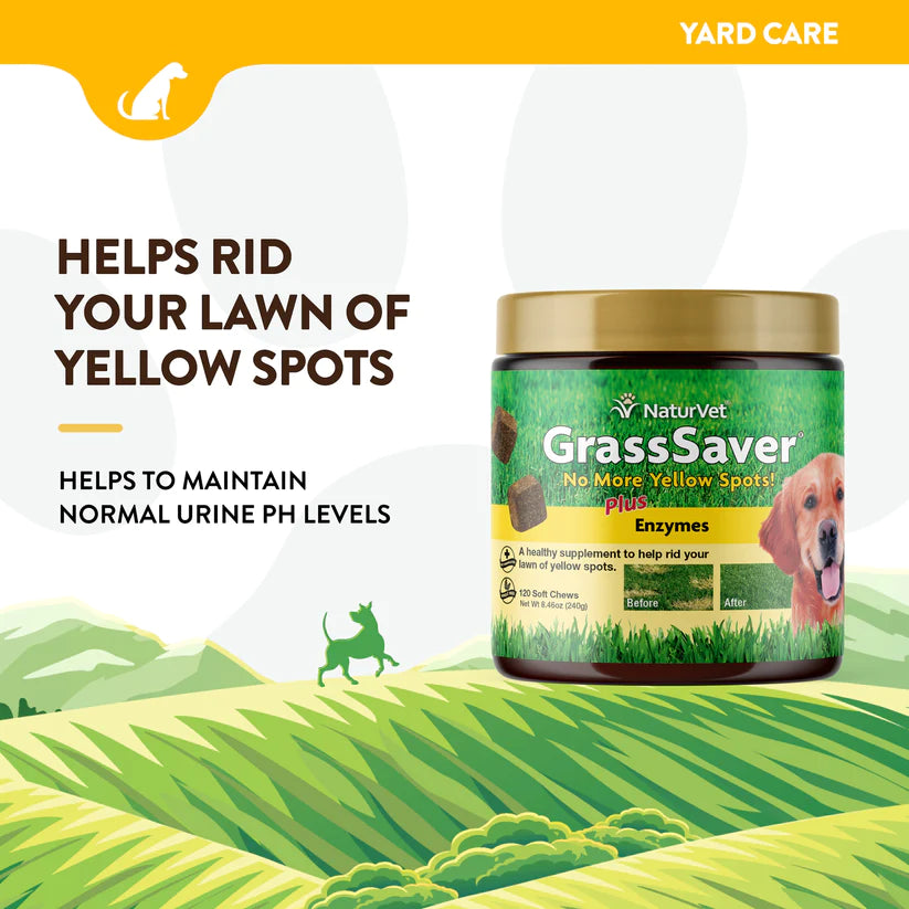 NaturVet GrassSaver® Soft Chews 120-Count, Dog Supplement