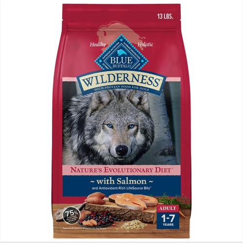 Blue Buffalo Wilderness Salmon With Wholesome Grains Recipe , Dry Dog Food