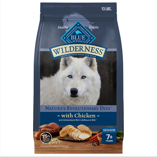 Blue Buffalo Wilderness Senior Chicken With Wholesome Grains Recipe, Dry Dog Food