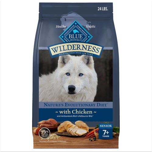 Blue Buffalo Wilderness Senior Chicken With Wholesome Grains Recipe, Dry Dog Food