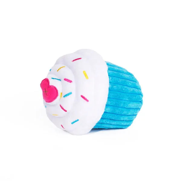 Zippy Paws Blue Cupcake, Dog Toy