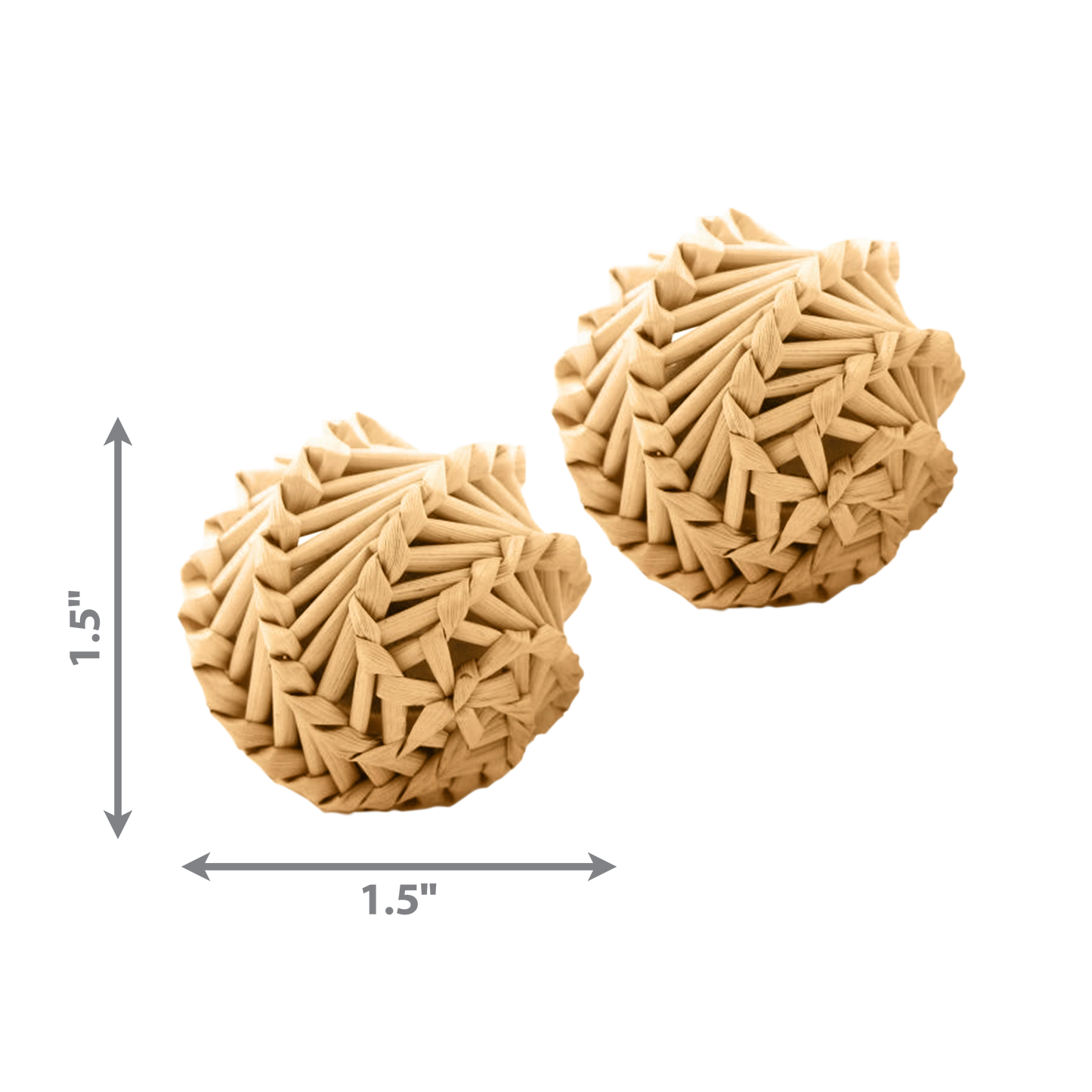 Kong Natural Straw Ball 2-Pack, Cat Toy