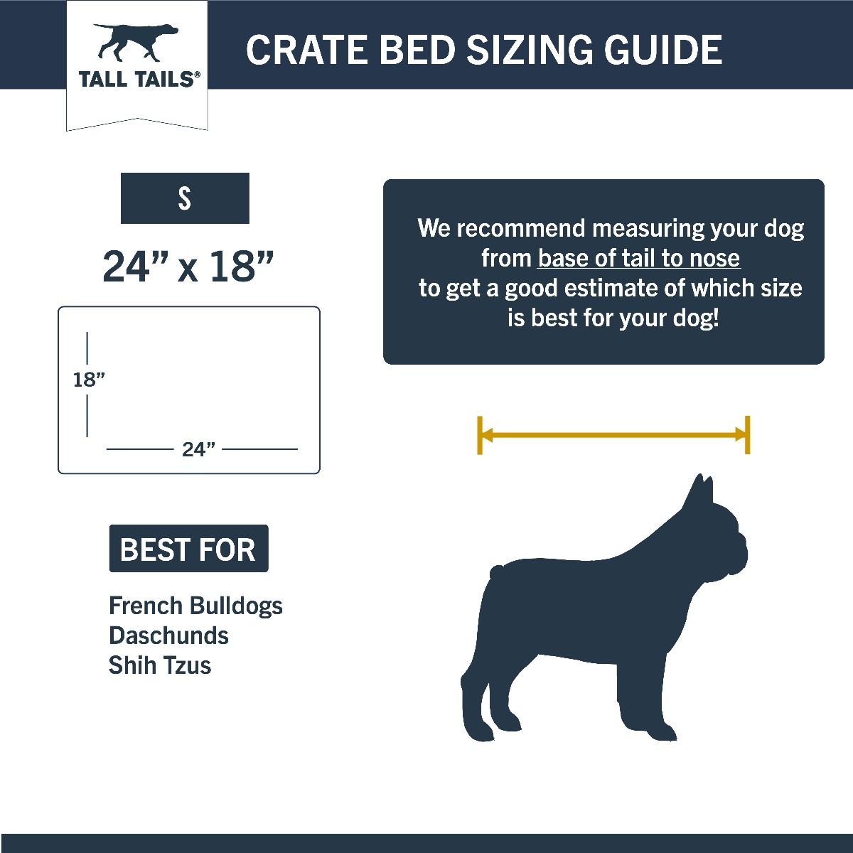 Tall Tails Dream Chaser Classic Crate Bed, Dog Bed, Gray