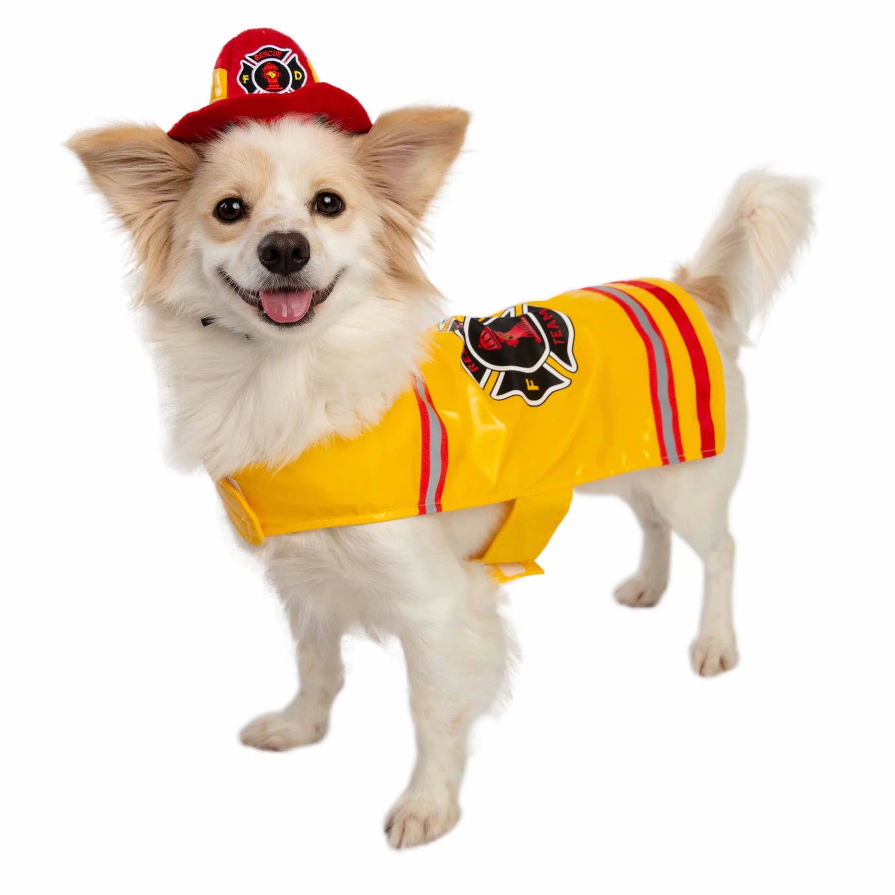 Pet Krewe Large Dog Firefighter Costume -Funny Halloween Pet