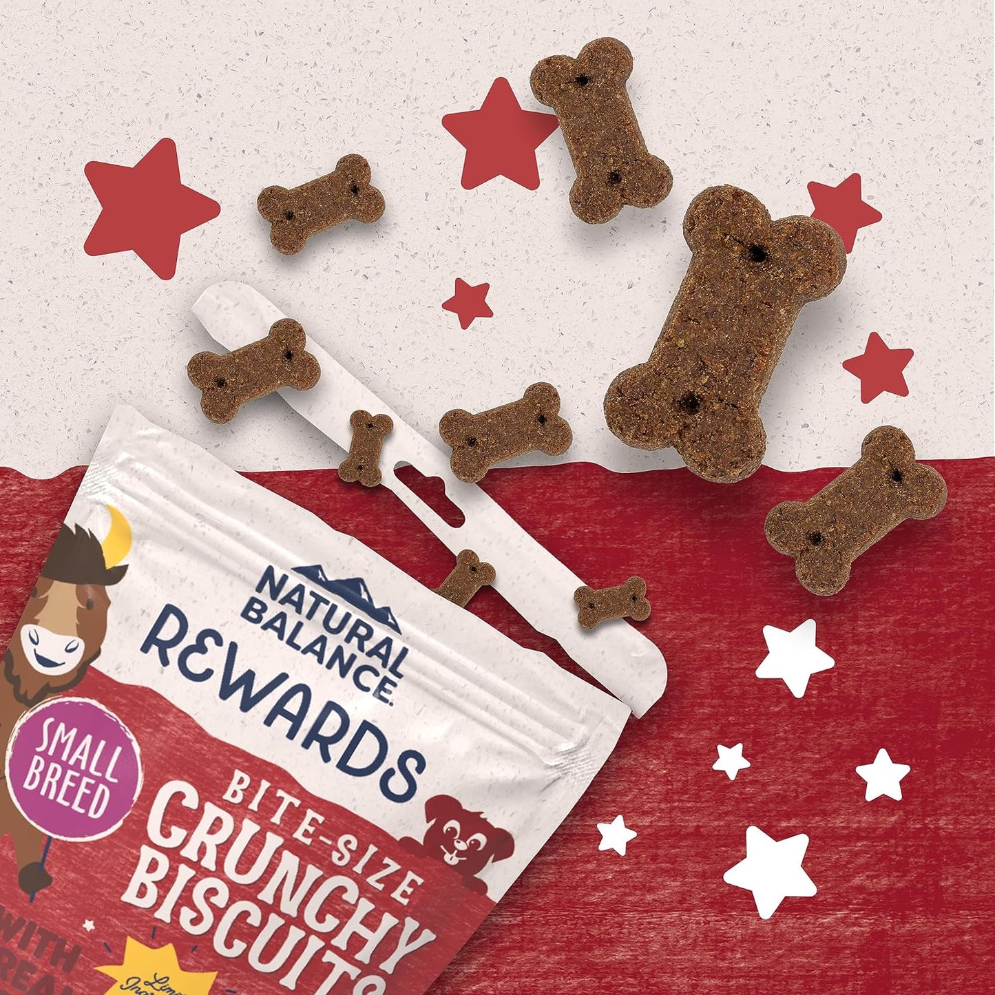 Natural Balance Limited Ingredient Crunchy Biscuits Small Breed Real Bison Recipe Dog Treat, 8-oz Bag