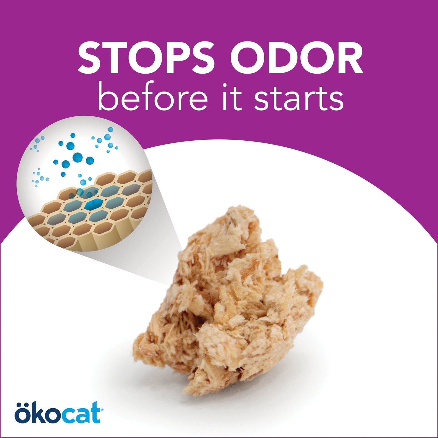 Okocat® Less Mess Clumping Low-Tracking, Mini-Pellets Wood 14-lb, Cat Litter