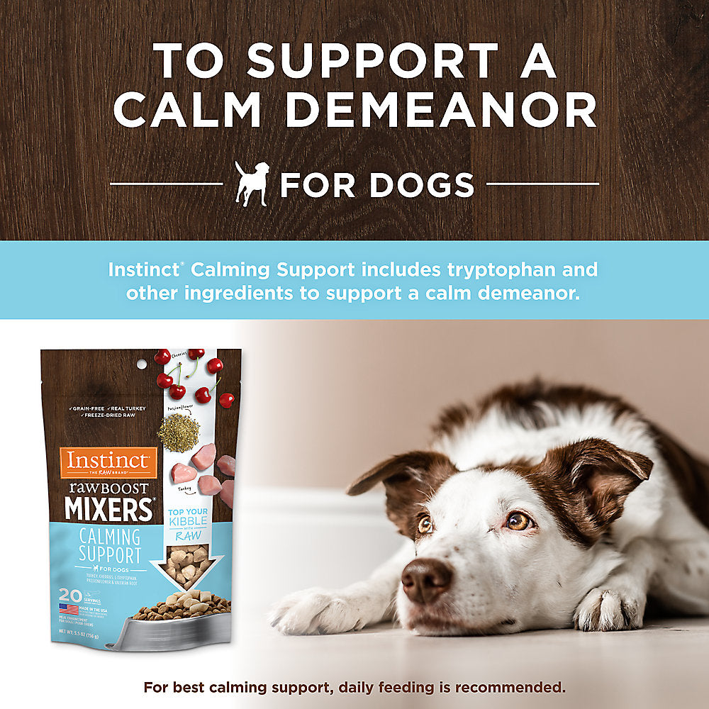 Instinct Raw Boost Mixers Healthy Calming Support Freeze-Dried, Dog Food Topper, 5.5-oz Bag