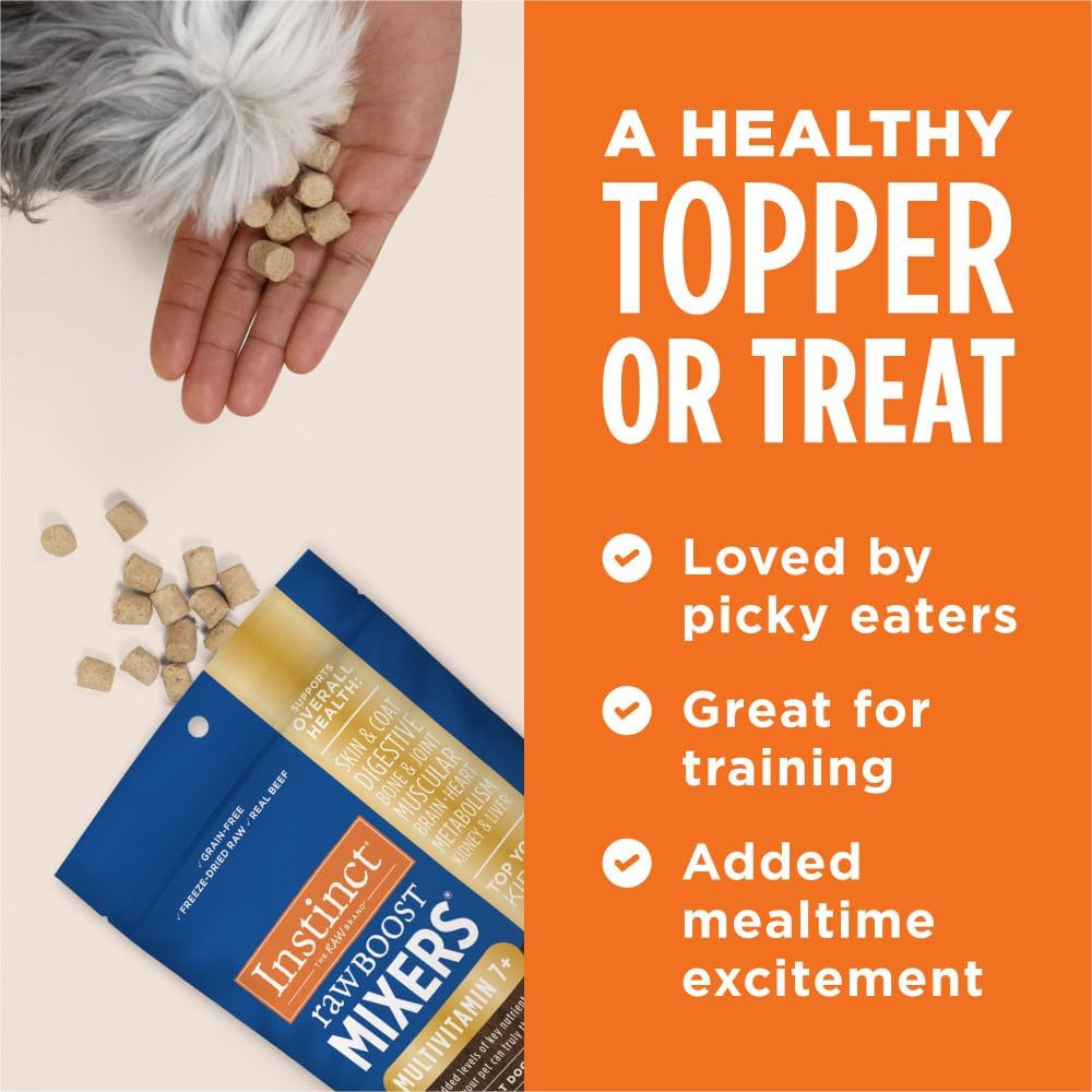 Instinct Raw Boost Mixers Healthy For Adults Ages 7+ Freeze-Dried, Dog Food Topper, 5.5-oz Bag