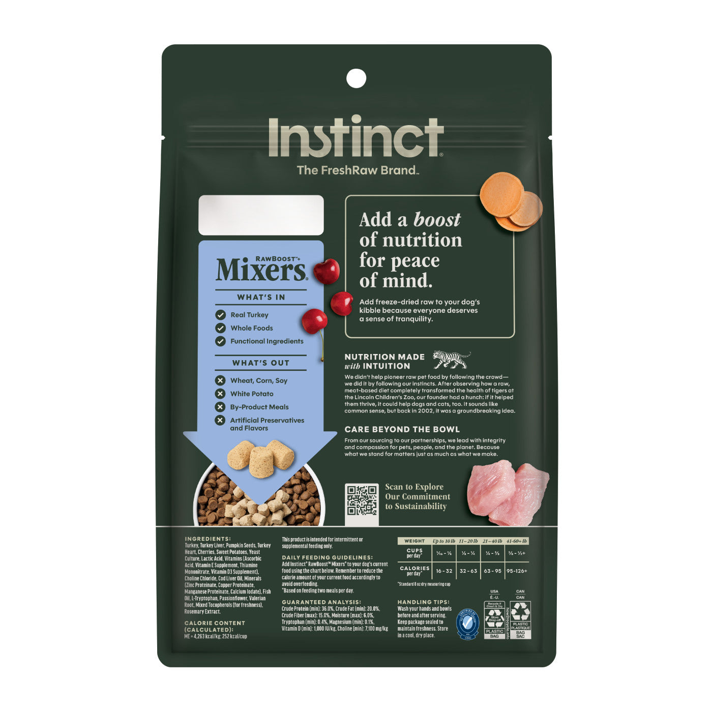 Instinct Raw Boost Mixers Tranquility Freeze-Dried, Dog Food Topper, 5.5-oz Bag