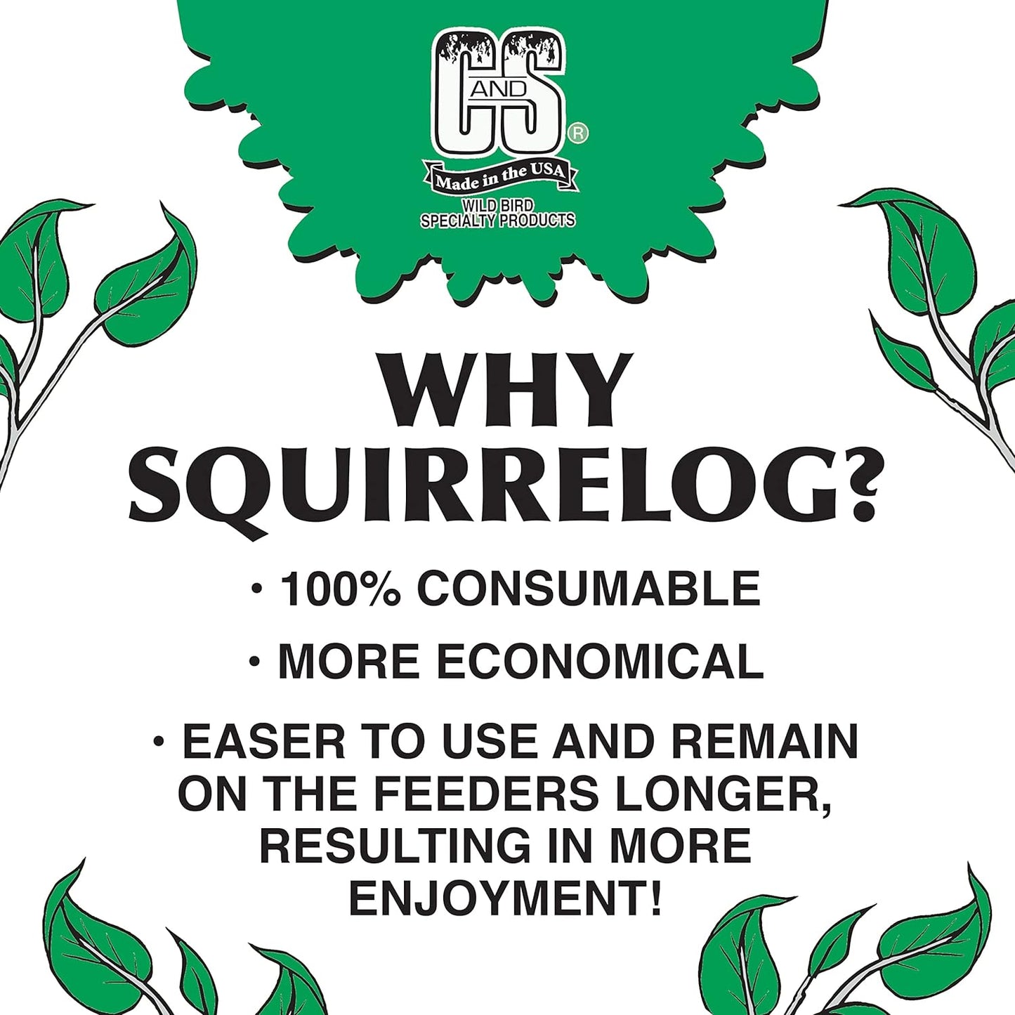 C & S Sweet Corn Squirrellog 2-Pack, Squirrel Treat
