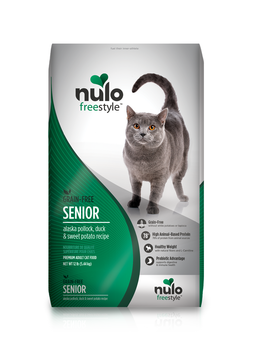 Nulo Freestyle Senior Cat Alaskan Pollock, Duck, and Sweet Potato Recipe, Dry Cat Food