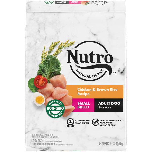 NUTRO NATURAL CHOICE Small Breed Adult Dry Dog Food, Chicken & Brown Rice Recipe