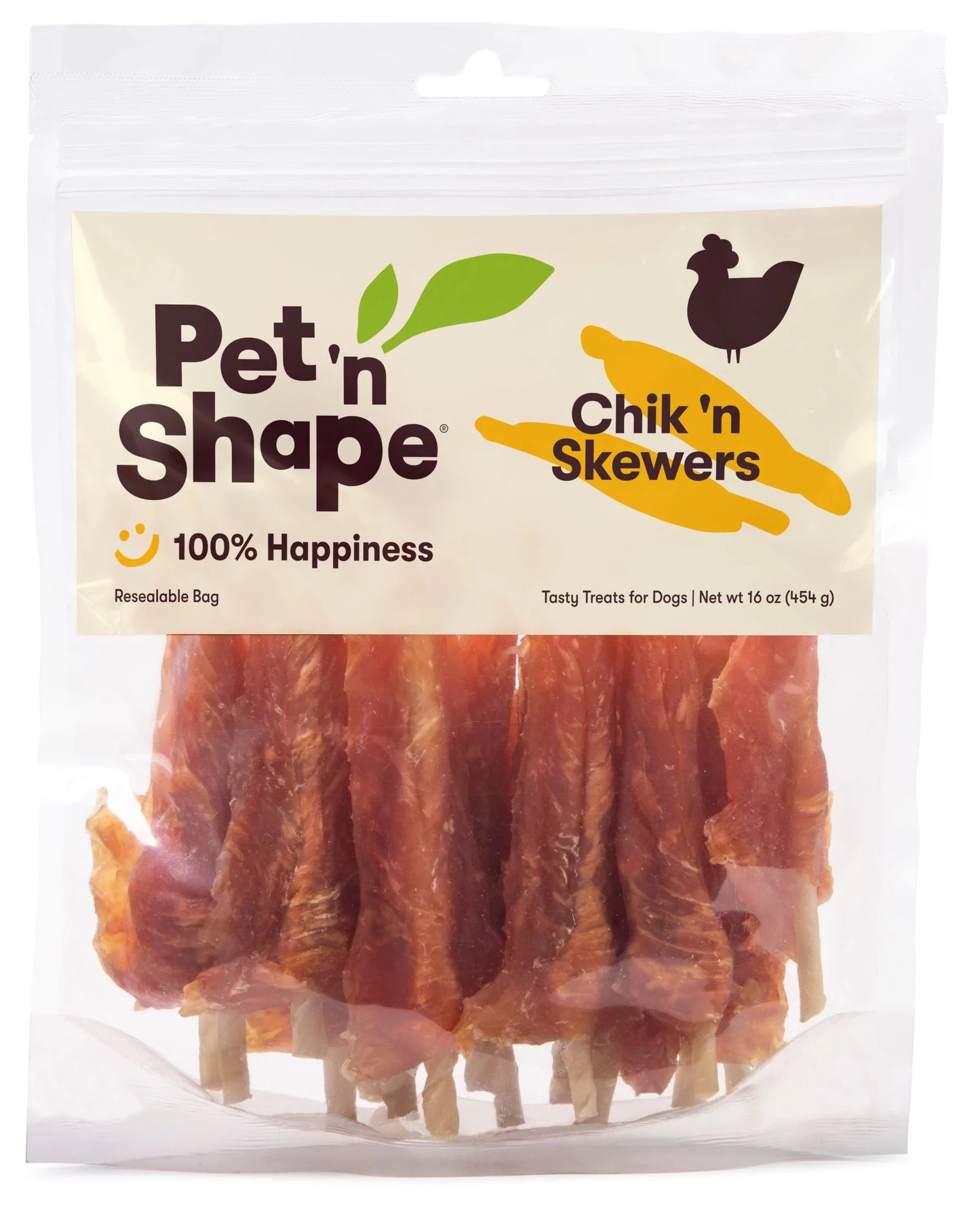 Pet'n Shape Chik'n Skewers Dog Treat, 16-oz