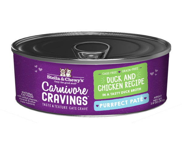 Stella & Chewy's Carnivore Cravings Purrfect Pate Duck & Chicken Pate Recipe in Broth