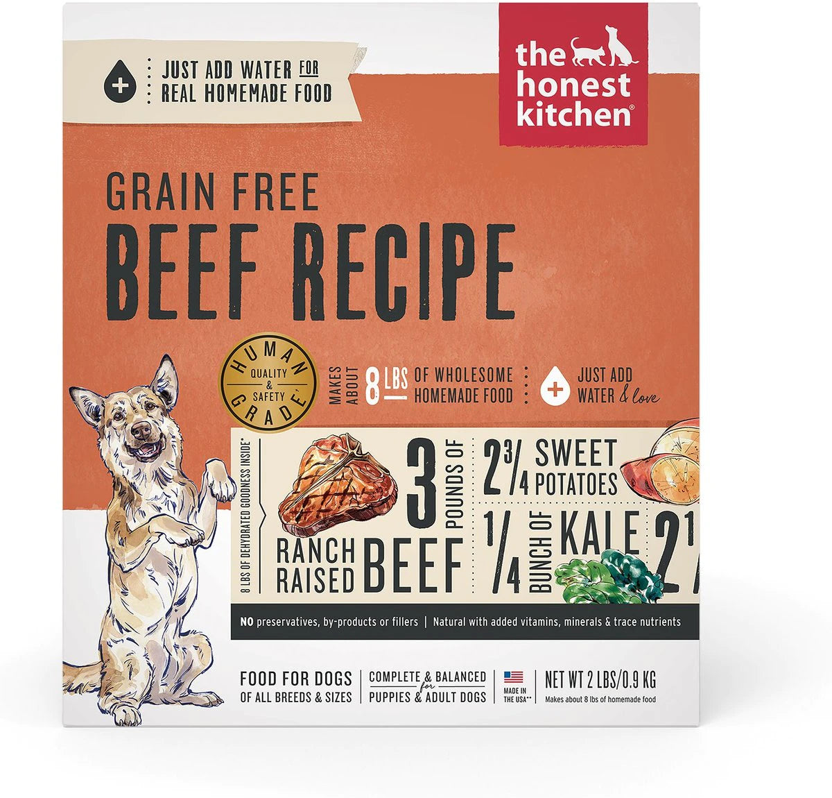 The Honest Kitchen Grain Free Beef Recipe Dehydrated Dog Food