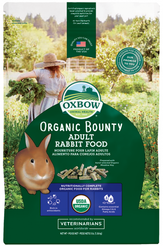 Oxbow Organic Bounty - Adult Rabbit Food, 3-lb Bag