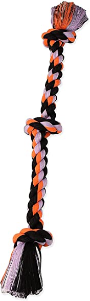Mammoth Flossy Chews 3-Knot Rope Tug, Large, 25-Inch - Assorted Colors